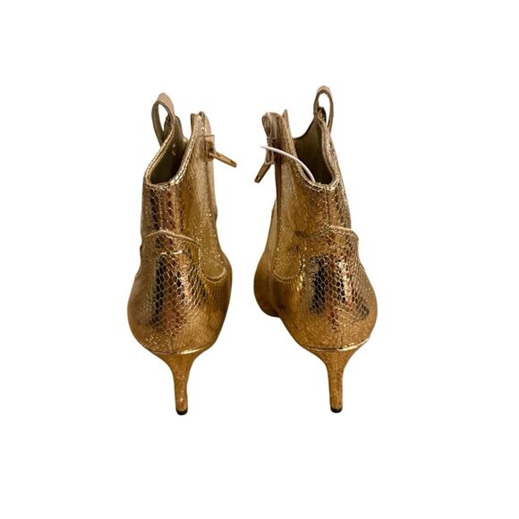 🟢Brand New Guess WGWirla Metallic Gold Closed Pointed Side Zip Ankle Boots 7 - Picture 12 of 12